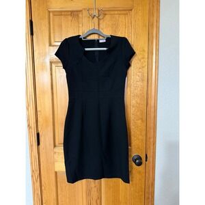 Celine by Champion Black Cap Sleeve Sheath Dress Women S